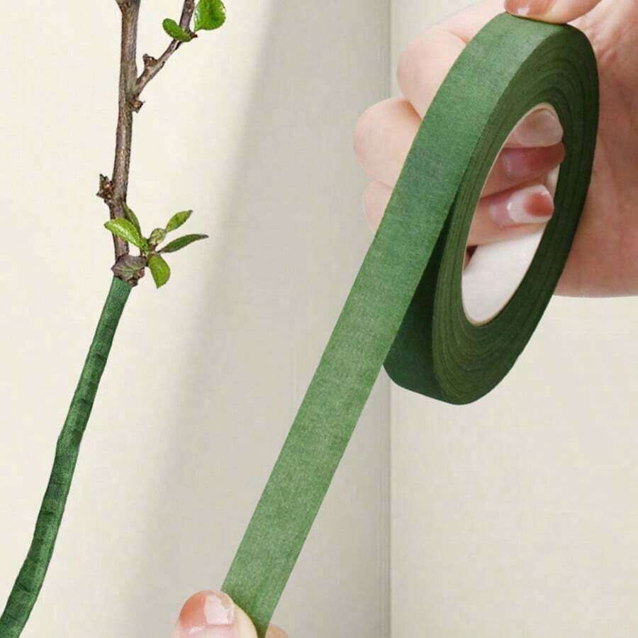 1 Roll Floral Stem Wrap Tape Green Floral Tape Diy Wedding Bouquet Stem Wrapping Packaging Material,Flower Shop Valentine's Day Mother's Day Father's Day Bouquet Wrapping Material,Adhesive Bouquet Tape For Bouquet Wrapping And Floral Arrangement Decoration, Wedding Supplies,Flower Ta - Green - View 1