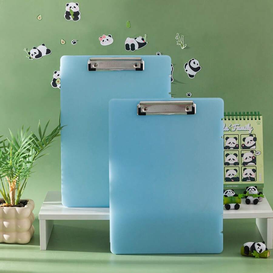 Caixa de Armazenamento de Documentos A4 com Adesivo de Panda, Organizador de Arquivos Transparente para Casa/Escritório para Papéis Importantes, Certificados, Documentos Domésticos