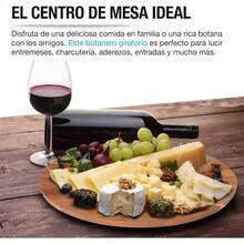 Lazy Susan Giratorio De Madera De Acacia (38 Cm) - Centro De Mesa Organizador, Ideal Como Especiero Y Botanero Para Cocina - 1 - Ver 10