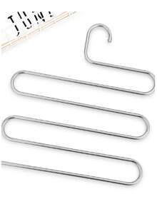 3 Móc treo quần áo hình chữ S bằng thép không gỉ - Chống trượt và tiết kiệm không gian, sắp xếp quần, quần jean và khăn quàng cổ, Giải pháp lưu trữ và sắp xếp tủ quần áo, Vật dụng lưu trữ không thể thiếu trong gia đình - Nhiều màu - Xem 15