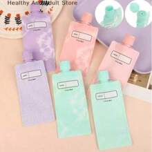 1/6 件可折叠水瓶袋，适合户外徒步露营骑行的软水壶，随机发货 - 彩色 - 查看 9