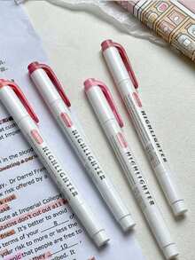 15pcs Double-Headed Fluorescent Highlighter Pens, 17*14cm, Dual Tip Pastel Highlighters For Coloring, Underlining, Marking, Coarse And Fine Tips, Back To School Essential - Multicolor - View 7