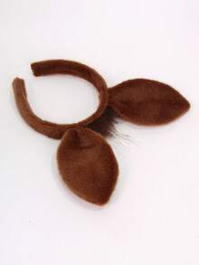 1pc Cute Animal Ear Headband, Party Costume Headpiece,Halloween - Brown - View 4