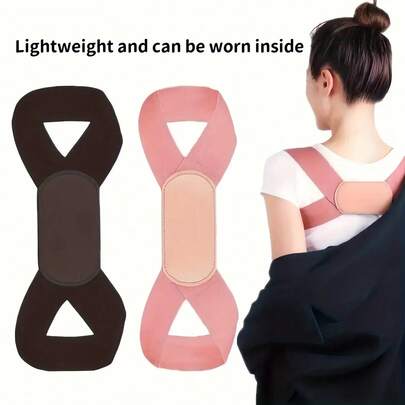 A Women's Invisible Breathable Posture Correction Belt - Comfortable Back Support Belt, Suitable For Sports, Running, Sitting And Standing Positions, Gift Choice For Christmas And Halloween