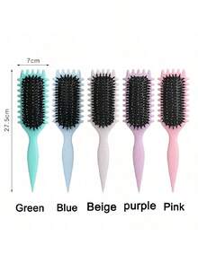 1 Curling Iron - Anti-Static, Double Brush Head Area Suitable For Curly/Wavy Hair/Normal Hair Quality, Compatible With Flat Clips, Is The Gift For Women - Suitable For All Hair Types, Curling Iron, Ergonomic Handle, Comfortable Grip,Brush,Hair Brushes,Edge Brush,Brush Hair,Hair Comb,Comb Hair,Detangling Brush,Ball Brush,Mini Hair Brush,Hair Brush Set,Wooden Comb, Comb, Slick Back Brush, Hairbrush, Edge Brush, Brush Hair, Hair Comb, Hair Brush Set, Comb Hair, Mini Hair Brush, Detangling Brush,Hair Products, Hair Tools, Hair Stuff, Hair Care, Curly Hair Brush, Barber, Barber Accessories, Hairdressing Equipment,Travel Essentials,Travel Essential,Hairstyle,Hairdressing,Hair Brush,Slick Back Brush,Styling Brush,Curly Hair Brush,Edge Brush,Hair Comb,Brush Hair,Hair Brush Set,Comb Hair,Comb For Curls,Detangling Brush,Hair Brush For Women,Hair,Travel,Hair Products,Hair Tools,Hair Stuff,Barber,Barber Accessories,Barbershop,Hairdressing Equipment - Multicolor - View 4