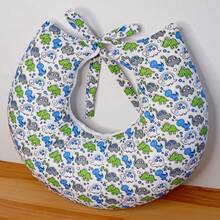 Nursing Pillow Cover Refill Model In Printed Fabric - Green and Blue Dinos - View 5