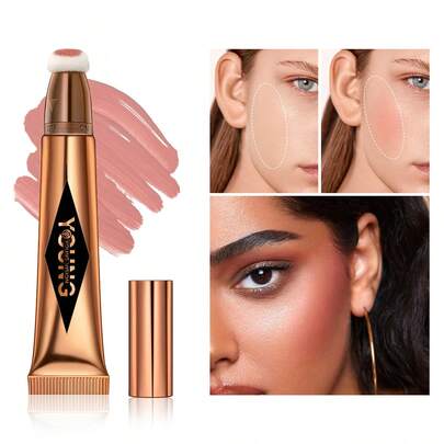 YOUNG VISION Air Cushion Contouring Blush Highlighter Stick Maquillaje multicolor Rubor líquido Ilumina el tono de la piel, modifica el contorno, recorta la piel de forma natural, realza la tez, perfecto para fiestas, actividades al aire libre y estudiantes