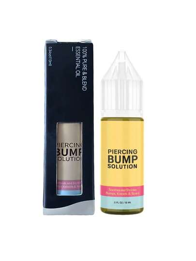 15ml Piercing Bump Solution & Keloid Bump Removal | Soothing Piercing Aftercare For Piercing Bumps & Keloid Scar Removal | Ear & Nose Keloid Bumps Piercing Aftercare Solution Oil | 0.5 Oz