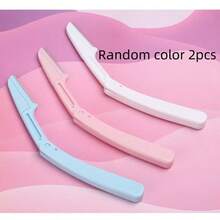 3pcs Facial Razors For Women Face,Eyebrow Razor, Dermaplane Razors, Face Shavers,Dermaplaning Tool Peach Fuzz Remover For Folding Travel Face(Color Random) - Multicolor - View 11