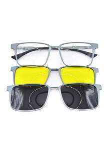 1PC Armacao de Óculos de aluminio,Clip-On, 3 em 1