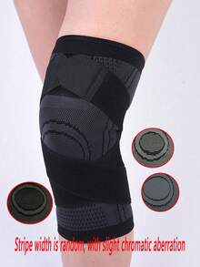1/2pcs Compression Nylon Strap Knee Pads, Shock Absorption Bandage For Outdoor Hiking, Cycling, Football, Basketball, Running, Breathable Wrap-Around Non-Slip Knee Protector - Multicolor - View 30