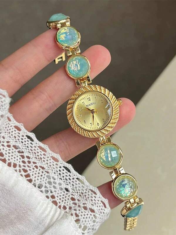 1pc Minimalist Candy-Colored Macaron Stylish Compact Quartz Watch, Suitable For Teenagers And Students, Great For Halloween, Birthday Gifts, And Gift-Giving