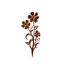 1pc Iron Art Garden Decor With Vibrant Floral Design, Suitable For Patio, Yard, Lawn And Holiday Celebrations, Garden Decoration, Outdoor Path Decor - Rust Brown - View 20