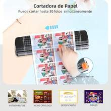Laminadora Enmicadora Térmica+Cortador de Papel+300 Hojas Laminadoras,Enmicadora Tamaño Carta y Oficio para Casa y Oficina (Rosa) - SL299W - Ver 10