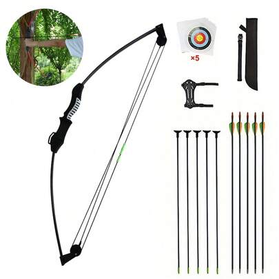 1set Outdoor Hunting Archery Bow And Arrow Set, Special Bow And Arrow Set For Archery Practice And Competition, Suitable For Outdoor Shooting Entertainment And Hunting Games, And Is A Party Gift For Outdoor Archery Enthusiasts