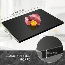 Cutting Board, Kitchen Home Restaurant Non-Slip Acrylic Black Transparent Cutting Board, Countertop Protector Cutting Board, Fruit Cutting Board, Kitchen Utensils, Apartment Essentials, Mother's Day Gift - màu đen - Xem 7