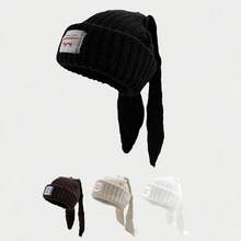 1pc Y2K Style Unisex Loverboy Bunny Ear Knitted Beanie Hat, Suitable For Street Parties, Outdoor Use In Autumn And Winter Seasons - Knitted Hat - View 8