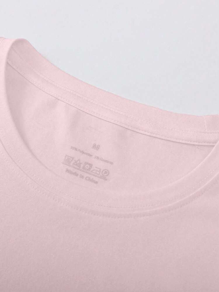 女士T恤 - 粉色 - 查看 3