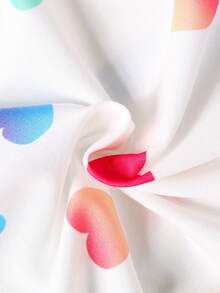 Boys' Gradient Heart Print Casual Jacket, Fashionable Outerwear For Outdoor Play, Autumn/Winter