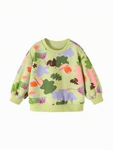 mini bala Áo nỉ tay dài cho bé gái mềm mại, dễ thương, bền, thoải mái cho mùa thu - tông màu vàng - Xem 4