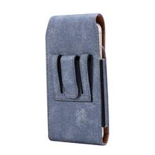 VIETAO VINTAGE 6.5inch 6.7-6.9inch 7.2inch Multisize Denim Print Hanging Belt Waist Faux Leather Mobile Bag Cell Phone Bag With Card Holder Slot