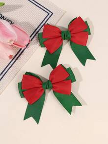 2pcs/Set Back To School Hair Clips For Girls, Suitable For Holiday Parties, Graduation Season, Navy Blue Hair Clips, Suitable For First Day Of School, Classroom, Students, Girls Hair Accessories - Multicolor - View 6