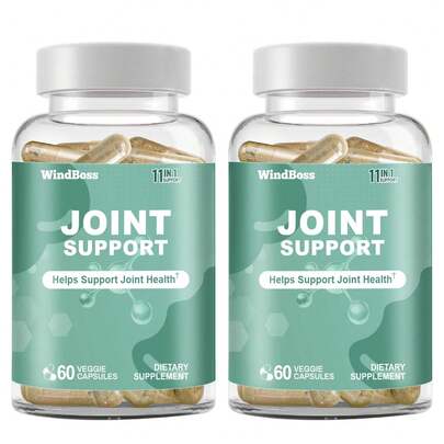  WindBoss Suplemento para Articulaciones con Glucosamina, Condroitina y MSM – Alivio del Dolor Articular, Apoyo al Cartílago y Movilidad, Ideal para Mayores y Personas Activas – 60 Cápsulas