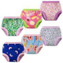 6-Pack Baby Girls' Potty Training Pants, Absorbent Training Underwear For Toddlers, Soft & Comfortable, 12 Months - 5 Years - 淺藍色 - 查看 14