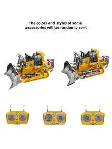 2.4Ghz 11 Channel Remote Control Excavator Toy - RC Construction Bulldozer Dump Truck Alloy Vehicles With Light And Sound - Birthday And Christmas Gifts(Some Parts Are Sent Random) - Multicolor - View 13