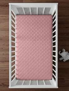 Waterproof Mattress Cover For American And Standard Crib With Elastic Protector 1 Piece - 淺粉色 - 查看 2