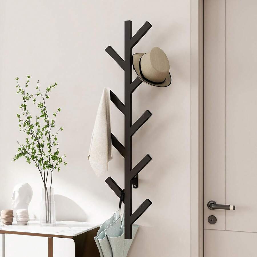 Vlush Wall Mounted Metal Coat Rack With 9 Hooks Modern Minimalist ...