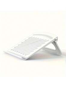 Portable Adjustable Laptop Stand With Multi-Angle Desktop Support, Breathable Plastic Base & Foldable Stylus Support - Ergonomic Office Furniture For Laptops, Tablets, Retail Display (Black/White), Foldable Laptop Stand, Display Stand For Laptop, Durable Construction