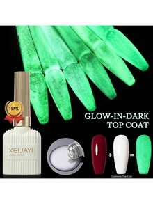 XEIJAYI 1PC 15ML 夜光凝胶指甲油 - 适用于家庭美甲沙龙和DIY的发光亮油 - 持久耐用 - 白色 - 查看 13