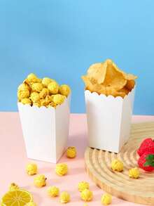 100/50/40/30/25/20/10/5pcs Brown Kraft Paper Popcorn Box, Fries Box, Candy Box, Suitable For Movie Theater, Mall, Party, Christmas - Nhiều màu - Xem 3