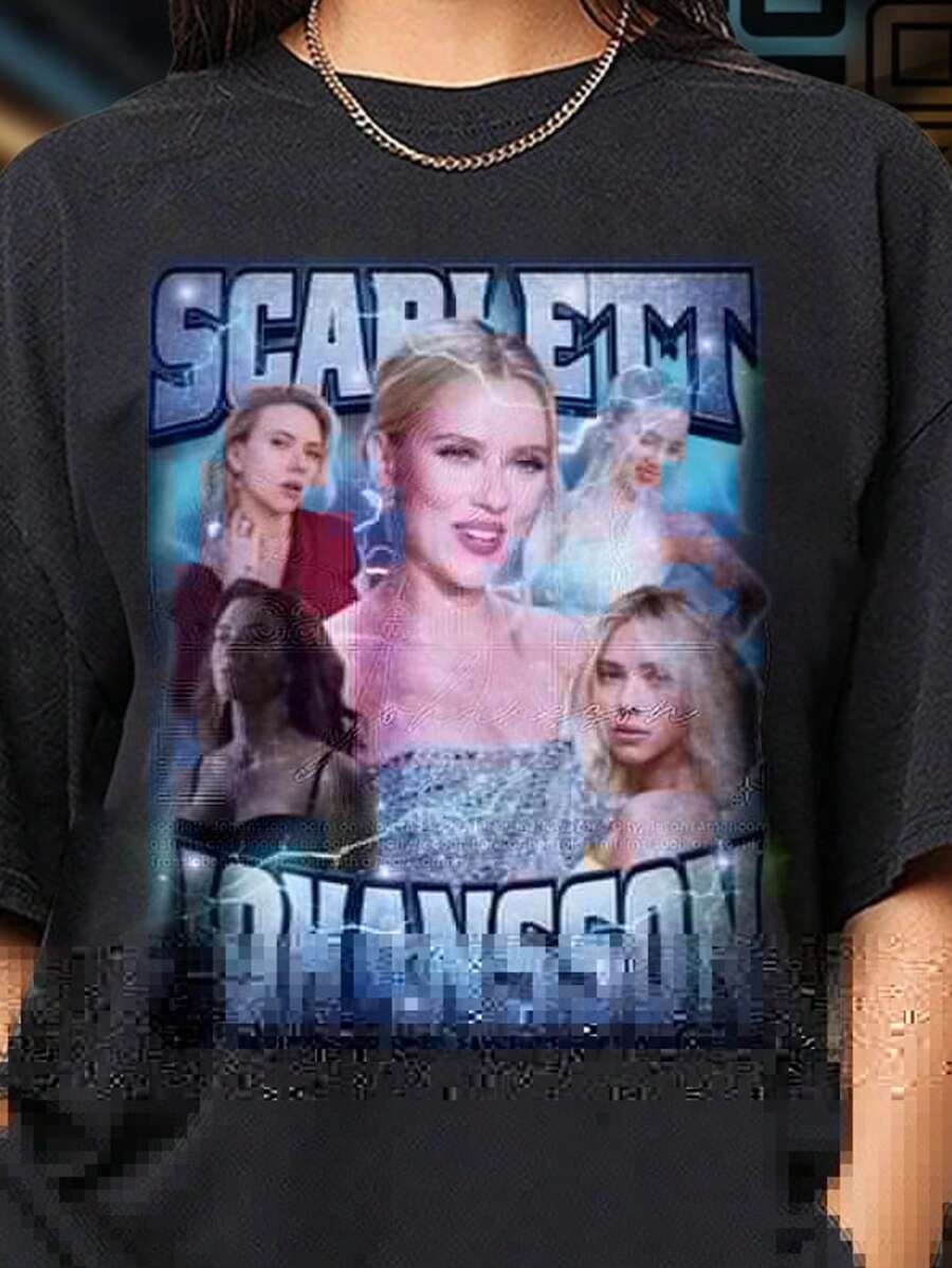 Limited Edition Scarlett Johansson T-Shirt, Exclusive Fan Merch For Women And Men, Labor Day Gift - màu đen - Xem 1