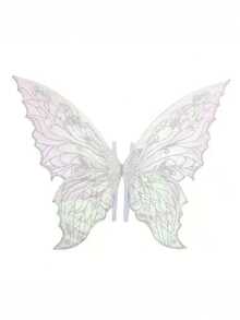 1 pieza Alas de hada de fiesta, accesorios de disfraz de alas de mariposa brillante para mujer para carnaval, fiesta, boda y cumpleaños, alas de mariposa dorada deslumbrante