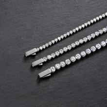 The Perfect Christmas Gift For Men And Women:1pc Hiphop Style Stainless Steel Tennis Chains Setting With 3A Cz Stones Bracelets For Men And Women As Birthday Gift And Dairly Wear