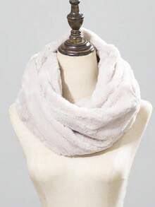 1件时尚毛绒交叉领保暖衫，冬季连衣裙适用 - 彩色 - 查看 9