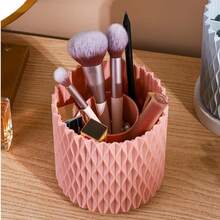 Présentoir rotatif à 360° pour pinceaux de maquillage, boîte de rangement de bureau pour rouge à lèvres, crayon à sourcils et produits de soins de la peau, boîte de rangement de produits de maquillage rotative de bureau, boîte de rangement multifonctionnelle pour coiffeuse, boîte de rangement de bureau pour stylos et accessoires de beauté, boîte de rangement créative pour maquillage, cadeau pour maman, papa, hommes, amis, professeurs, anniversaire, mariage, bureau, présentoir, accessoires, boîte cadeau, cadeau amusant, rangement, présentoir pour pinceaux de maquillage, cadeau de Noël, cadeau d'Halloween