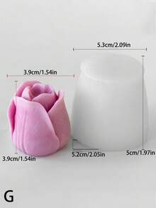 1 件 3D 牡丹玫瑰硅胶模具，适用于蜡烛/蜡/树脂/石膏 DIY + 母亲节礼物 + 家居装饰 + 花卉扩散效果 + 节日装饰 - 白色 - 查看 11