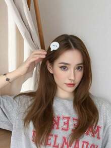 1/10个可爱表情亚克力发夹，包含流汗、生气和愤怒等表情，适合日常外出、发夹固定、化妆、后颈、侧边等场合，创意清新，可爱时尚，是送给女性的礼物。[表面有一层可撕除的保护膜，不会刮伤产品本身]，头部饰品，女性发饰 - 彩色 - 查看 5