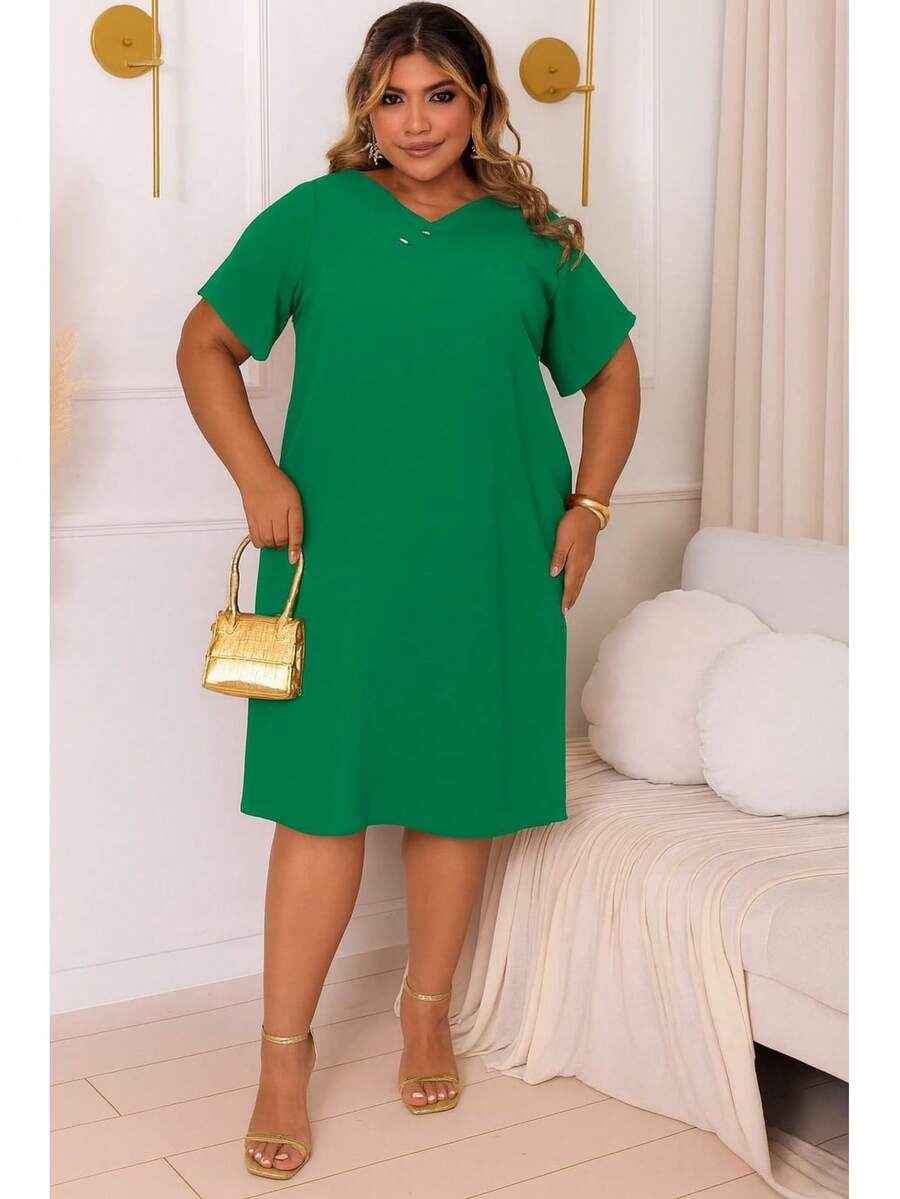 Simple Casual Button Home - 綠色 - 查看 1