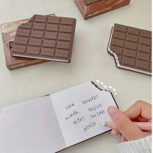 1pc Chocolate Bar Shaped Notebook - Scented, Matte Finish, Grid Pages, Creative Student Mini Memo Pad, Portable Notepad