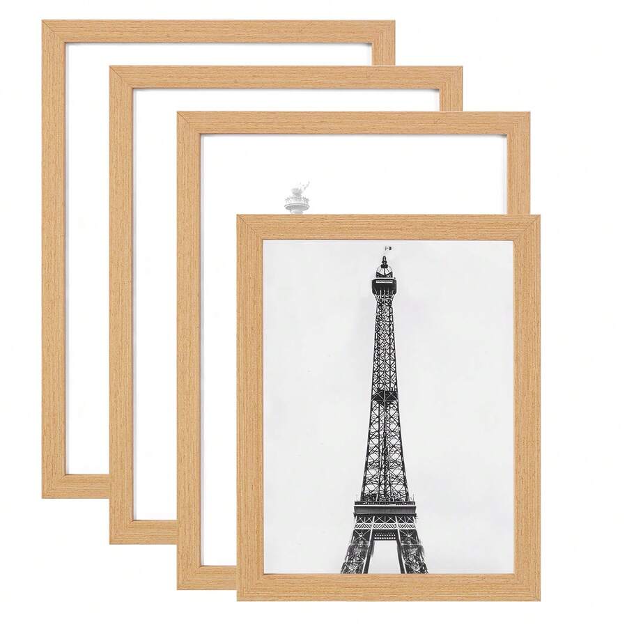 1 件木制相框，适用于照片墙，10X15 15X20 20X25 A4 木质彩色相框，用于照片装饰，纪念礼物，4*6、5*7、6*8、8*10 英寸 - 木質色 - 查看 1