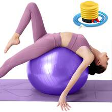 Wodoso Pelota de Pilates, Pelota de Yoga, Pelota para Ejercicio, 65cm, Silla de Pelota de Estabilidad Antiexplosión Resistente, para Embarazo, Fitness y Terapia Fisica, con Bomba de Aire (Morado) - 1 - Ver 11