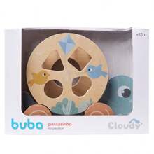 Jogo Passarinho Cloudy de Passear Brinquedo de Encaixar Peças Infantil Educativo Método Montessori Buba