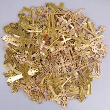 10pcs/20pcs/50pcs Retro Charms For Jewelry Making, Multiple Alloy Material Bright Gold And KC Gold Cross Mixed Pendants,Can Be Used To Make Necklaces, Bracelets, Keychain Pendants, Multiple Random Mixed Shipments - M552 - View 4