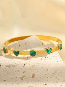 1 pieza de pulsera de acero inoxidable de color elegante y de lujo con estilo clásico, duradera y adecuada para uso diario, ideal como regalo de vacaciones