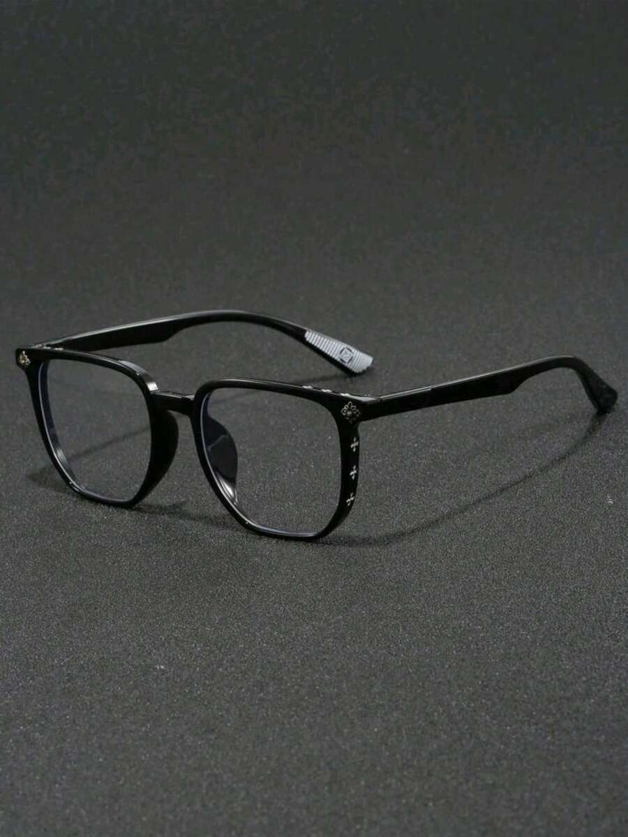 Nuevas gafas de marco grande con estilo retro y transparente, versátiles y de moda, se pueden usar con lentes recetados - transparente - Ver 1