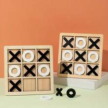 3pcs Wooden XO Tic Tac Toe Game Board, Party & Family Game, Christmas Activity, Christmas Gift, School Supplies, Christmas Decoration, Leisure Party Game, Board Game, Party Favor, Christmas, Birthday Gift, Party Gift, Christmas Gift, Student, Board Game